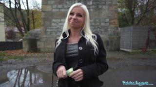 Raw, nasty, public agent blonde milf teacher gets drilled in red lingerie freak fest