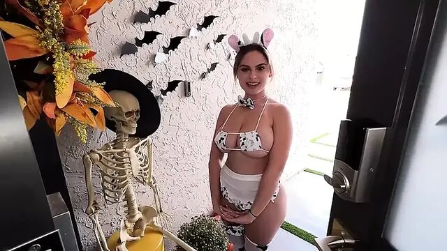 Charming Cosplay hottie gets deepthroat and big cock treatment