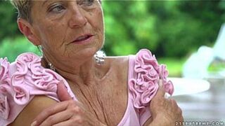 Busty granny and her y  lesbian friend - Malya, Aida Swinger