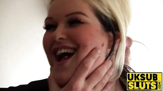 UKSubSluts com - Captive beauty submits to his desires and fulfills his wild fantasies