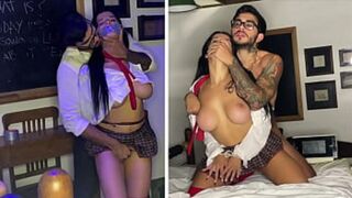 Petite Student Tied up and Gagged Gets Fucked and Dominated Hard with Multiple Creampies!
