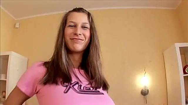 Stacked Skinny Girl with large DD Breasts Titty Fucking and gobbling dick  Meaty shaved Pussy gets pounded and eaten out 