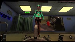 Citor3 3D VR Game: Latex Nurses Use Vacuum Bed on Seamen