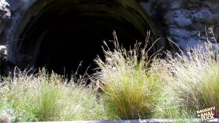 Raw, unbridled carnality as a sultry spelunker gets drenched in viscous semen