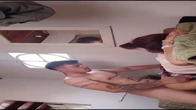 Amateur with perfect jugs enjoys a crazy couch ride