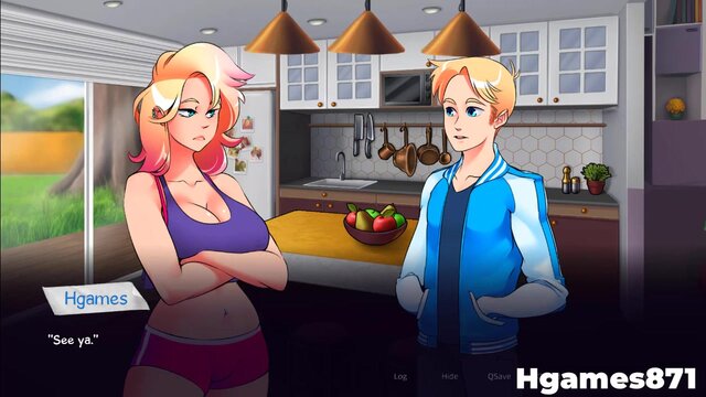 Busty brunette gets fingered in animated hentai game