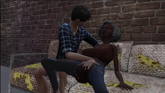 Youthful lad brings home older, voluptuous woman.