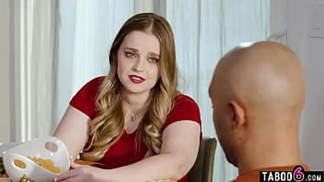 Big boobs milf cooks Thanksgiving feast for boyfriend who′s already full