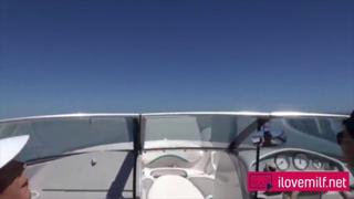 Mature brunette seduces multiple sailors on a luxurious yacht