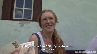 Slutty Czech babes Maya & Vera suck😜 dick🌭 on filthy streets.