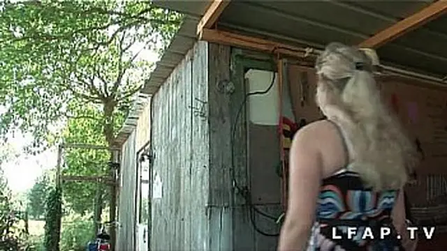 Sweet young temptress with big tits and ass🍑 in a wild trio with older man