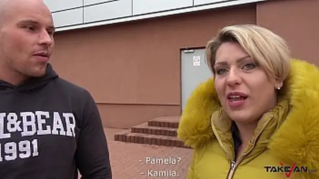  Mature Woman lets the stud open her slit in the van