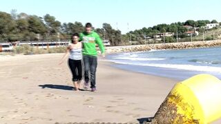 'When Beach Poked Couple No Else Around Go'
