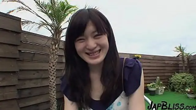 Japanese Shemale Sucks Off The Balcony