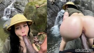 Raw black cock🍆 devours blonde in the woods, pure animal passion unleashed