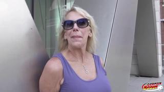 GERMAN SCOUT - Blonde GILF Mature Bianca Tempts Rough Old Young Fuck at Model Cast