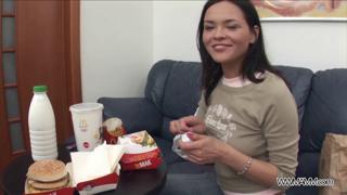 Raw anal👌 fist-pumping precedes reckless youthful group sex for raven-haired teen
