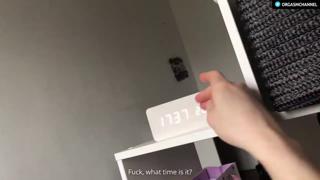 Redhead stepsister gives a blowjob during a steamy shower🚿 break