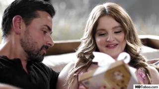 Virgin teen slut Eliza Eves hooks up with old man Ryan Driller on Valentine's Day